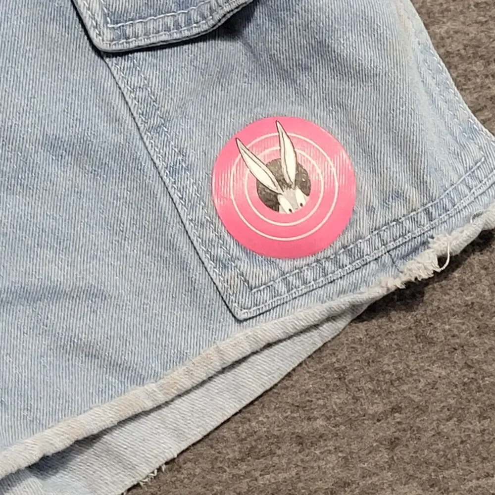 Looney Tunes Justice size 18 denim coverall jumper bugs bunny colorblock tweety